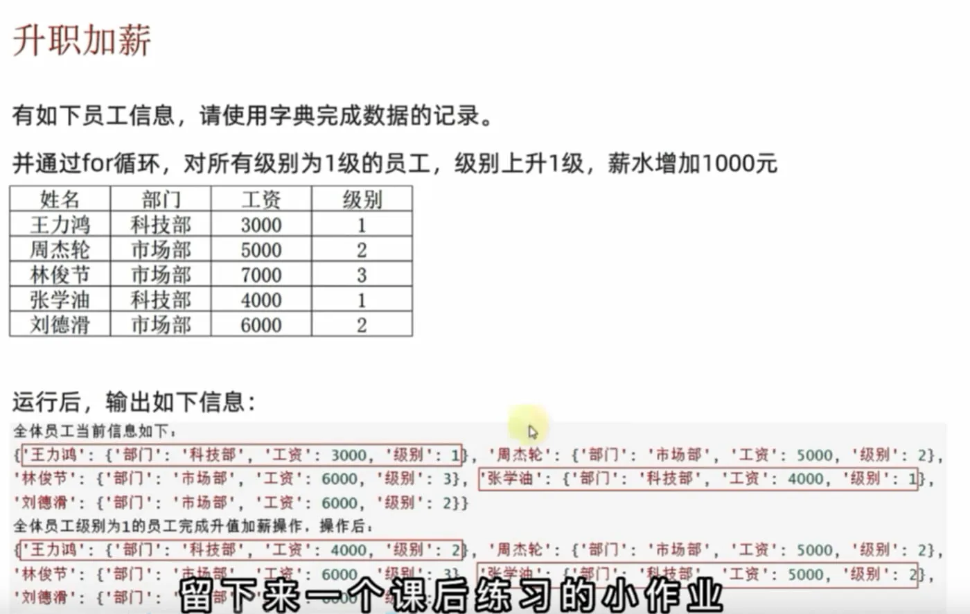 字典练习
